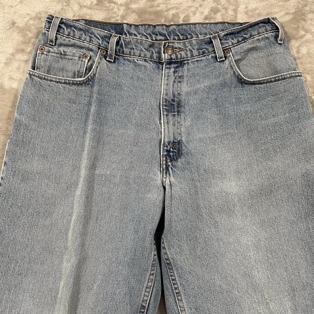 Vintage Levis 560 Jeans Mens 36x36 Blue Loose Tapered 90s Light Wash Y2K - Picture 2 of 14